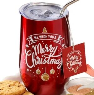 NWOT- 16 Oz Christmas Tumbler